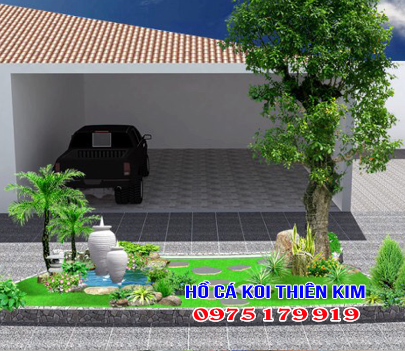 Kiến trúc cảnh quan đẹp nhà anh Hòa - Long An